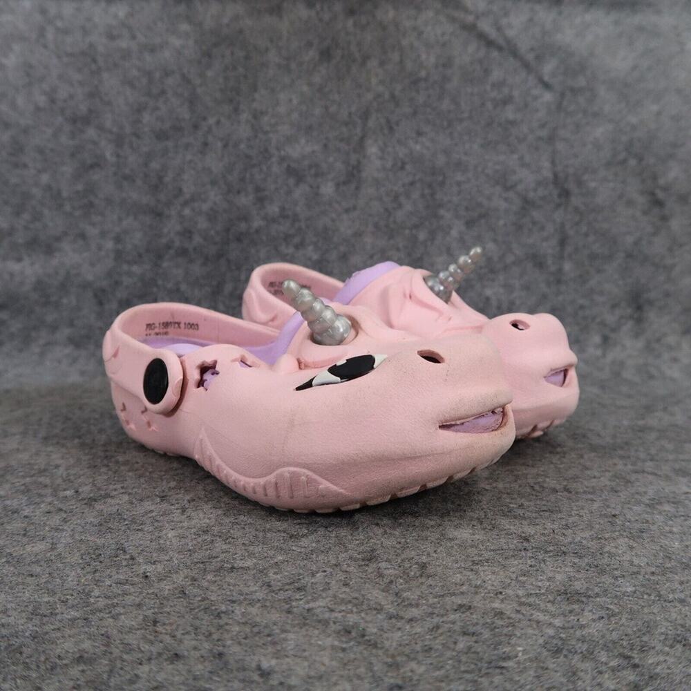 Toddler Shoes Kids 4.5 Clog Sandal Slip On Rubber Unicorn Pink Purple Girls Star